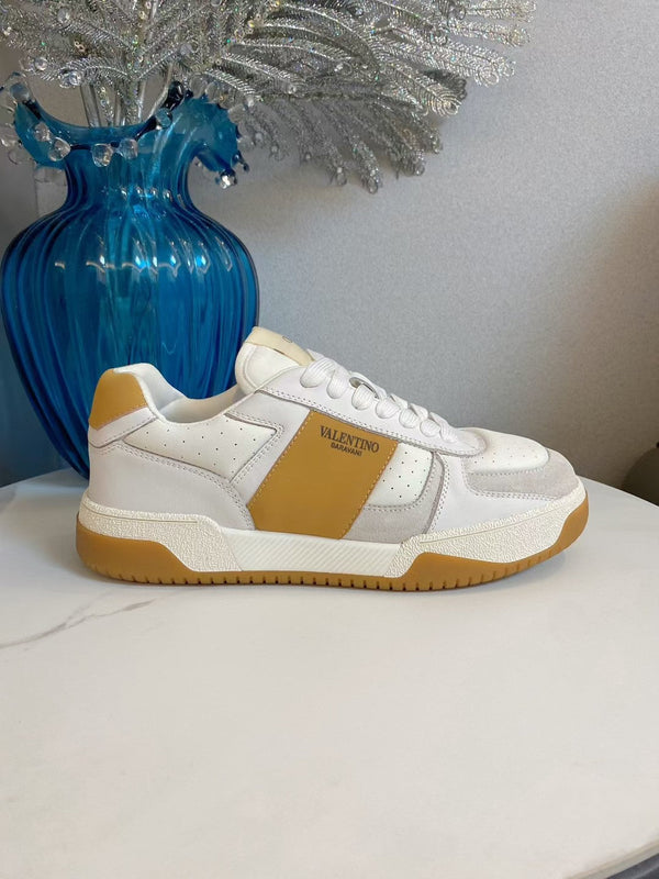 Baskets décontractées VT 25S Blanc Havane Peau de vache 563096