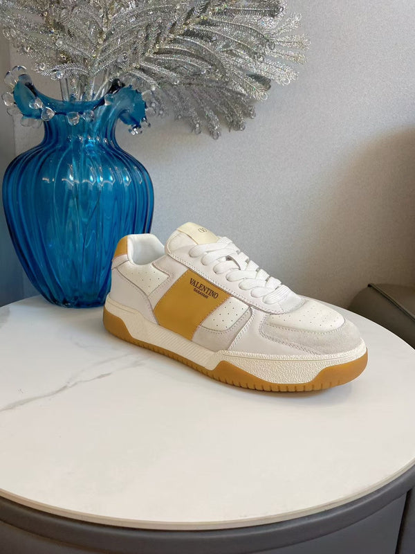 Baskets décontractées VT 25S Blanc Havane Peau de vache 563096