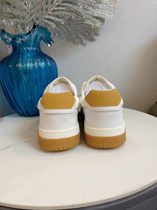 Baskets décontractées VT 25S Blanc Havane Peau de vache 563096