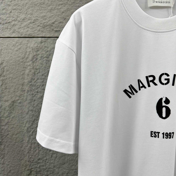 MM6 3D Foamed Short-Sleeve T-Shirt White Cotton 387983