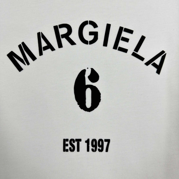MM6 3D Foamed Short-Sleeve T-Shirt White Cotton 387983