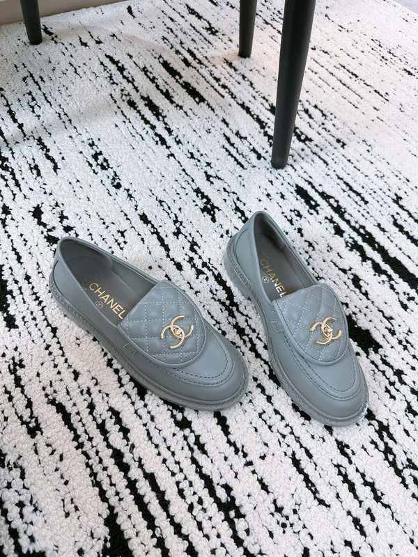 CC Moccasins 25mm In Grey Lambskin 144651