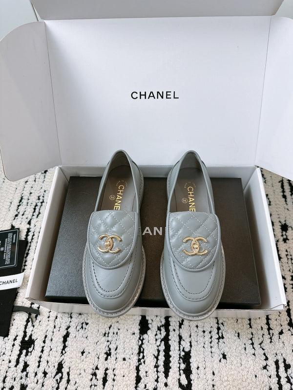 CC Moccasins 25mm In Grey Lambskin 144651