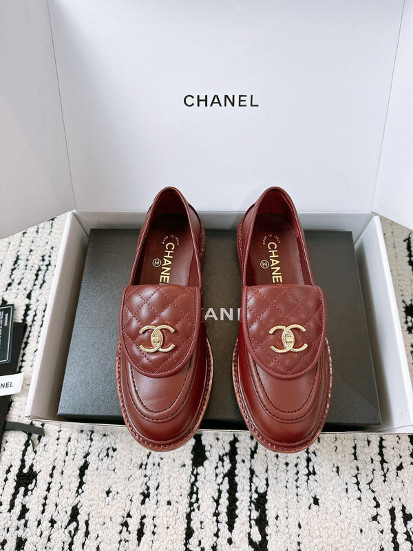 CC Moccasins 25mm In Burgundy Lambskin 144653