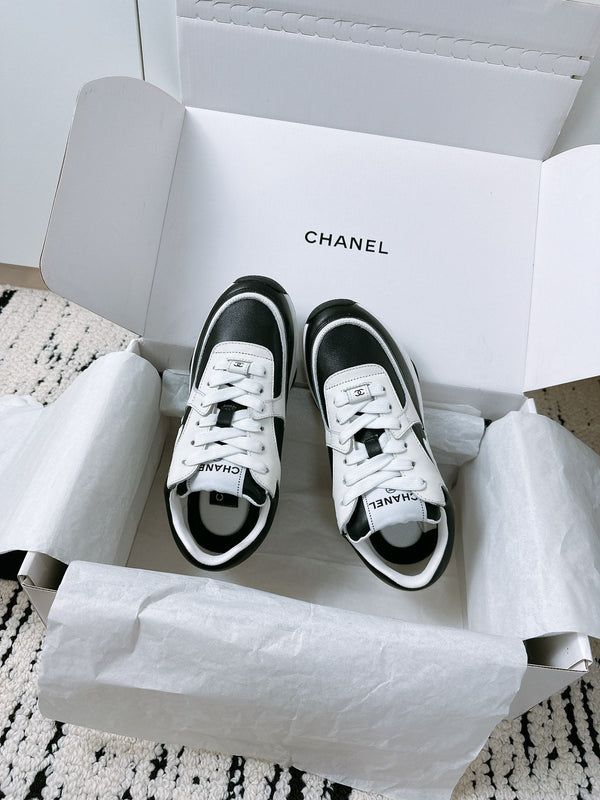 CC Sneaker 35mm In Black Mix White Soft Cowhide 144704