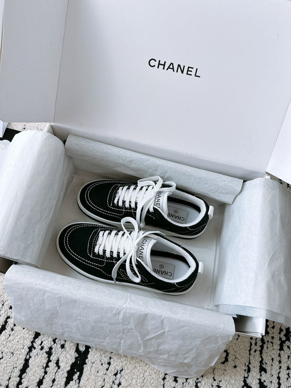 CC Sneaker In Black Canvas Fabric 144503