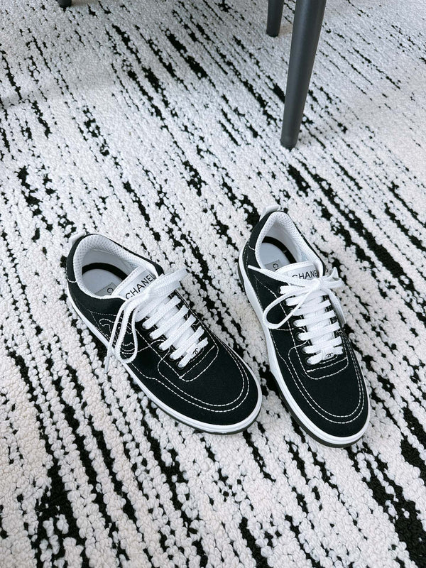 CC Sneaker In Black Canvas Fabric 144503