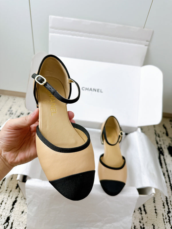 CC 25 Marry Jane Beige Pelle di mucca importata 300175