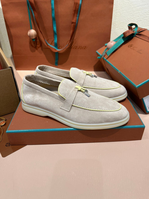 mocassino lp summer charm walk in camoscio beige reale giallo