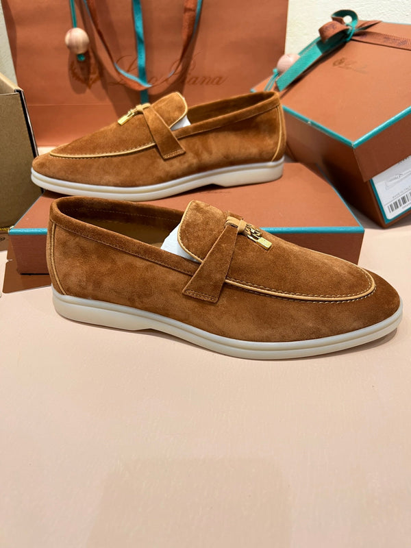 lp summer charm walk loafer brown beige suede
