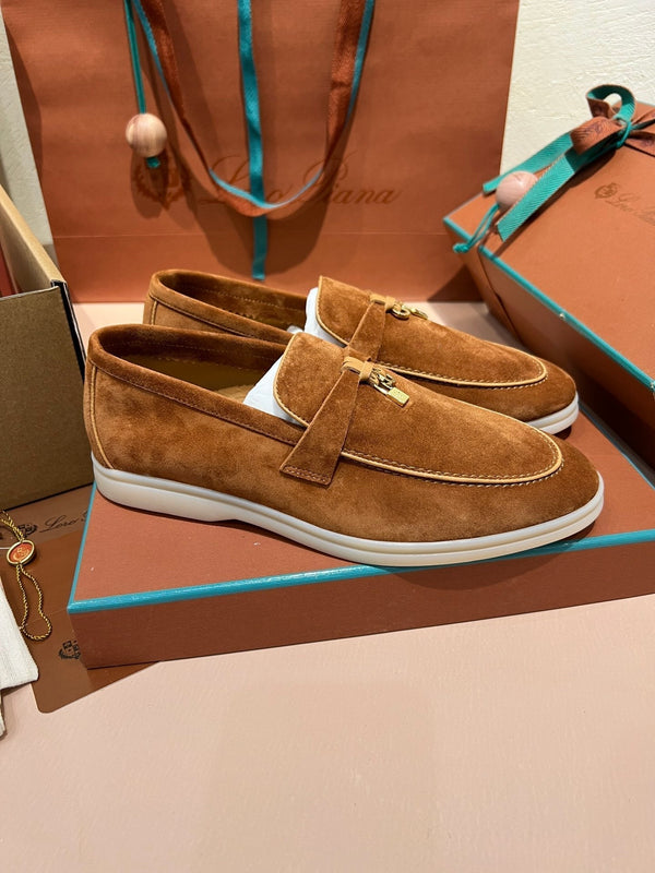 lp summer charm walk loafer brown beige suede