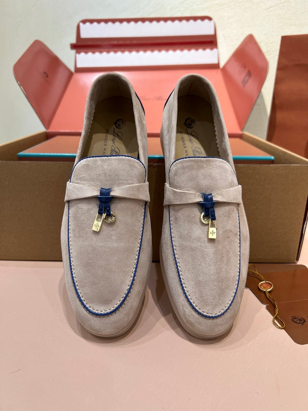 lp summer charm walk loafer grey blue suede