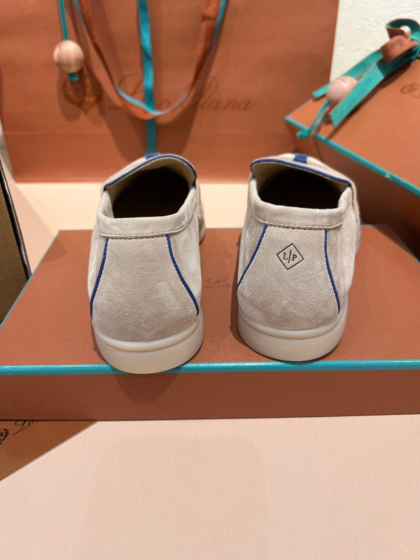 lp summer charm walk loafer grey blue suede