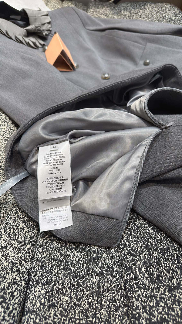 Miumiu Suit Gray Polyester fiber