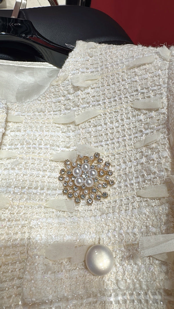 CC 25 Fringe Jacket White Cotton 299177