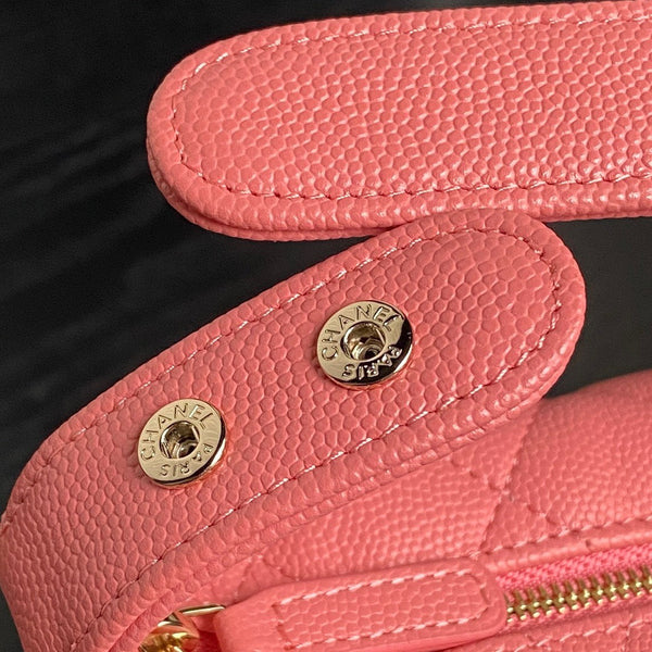 CC 25C Hobo Bag 21.5cm Top Handle Dark Pink Grained Calfskin