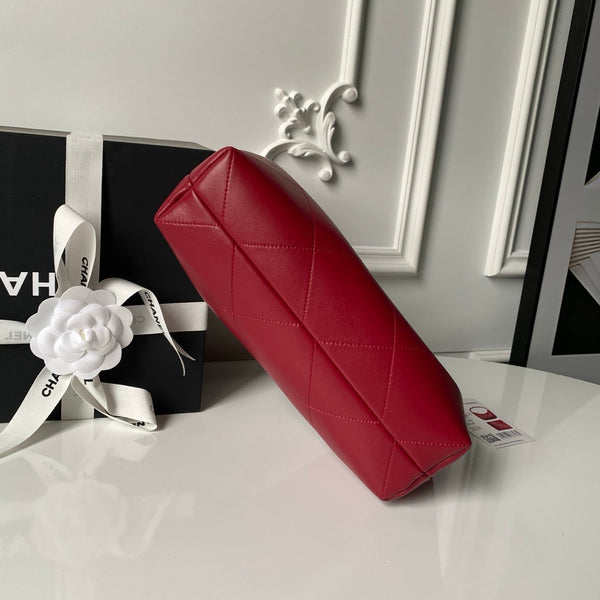 CC 2025 Hobo Bag Red Calfskin Gold Hardware 298484