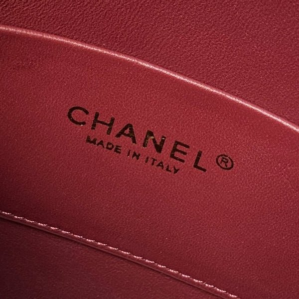 Chanel 2026 Small Shopping Tote Bag Black 24.5cm Beige Lambskin 348255