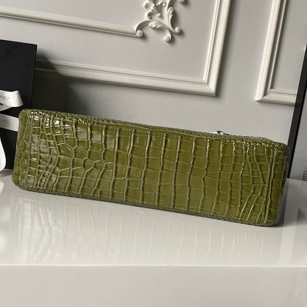 CC 26s Maxi Flap Bag 39cm Olive Imported Leather