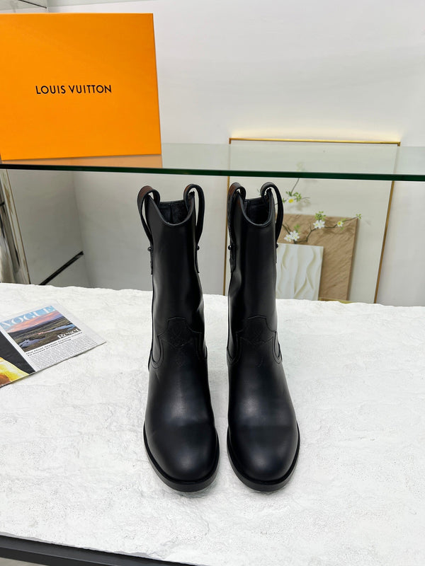 LV Rider Boot Black Cowhide