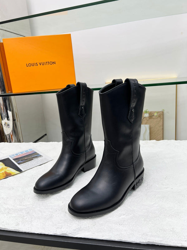 LV Rider Boot Black Cowhide