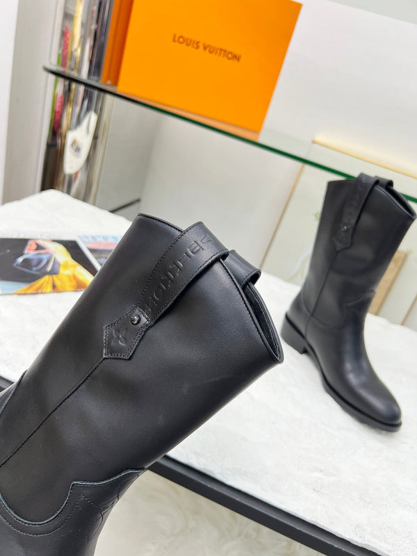 LV Rider Boot Black Cowhide