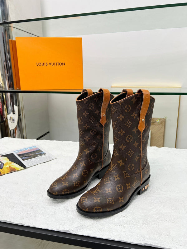 LV Rider Boot Dark Brown Monogram Cowhide