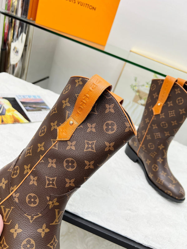 LV Rider Boot Dark Brown Monogram Cowhide