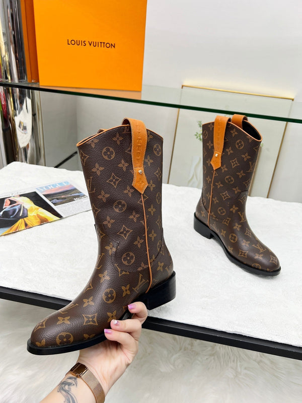LV Rider Boot Dark Brown Monogram Cowhide
