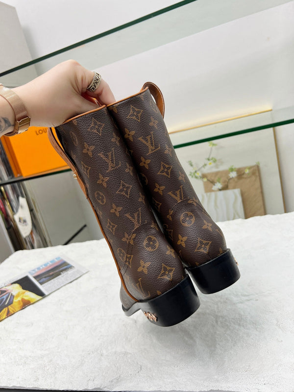 LV Rider Boot Dark Brown Monogram Cowhide