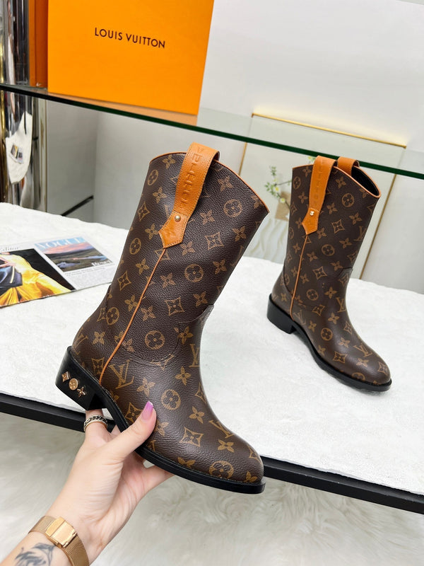 LV Rider Boot Dark Brown Monogram Cowhide