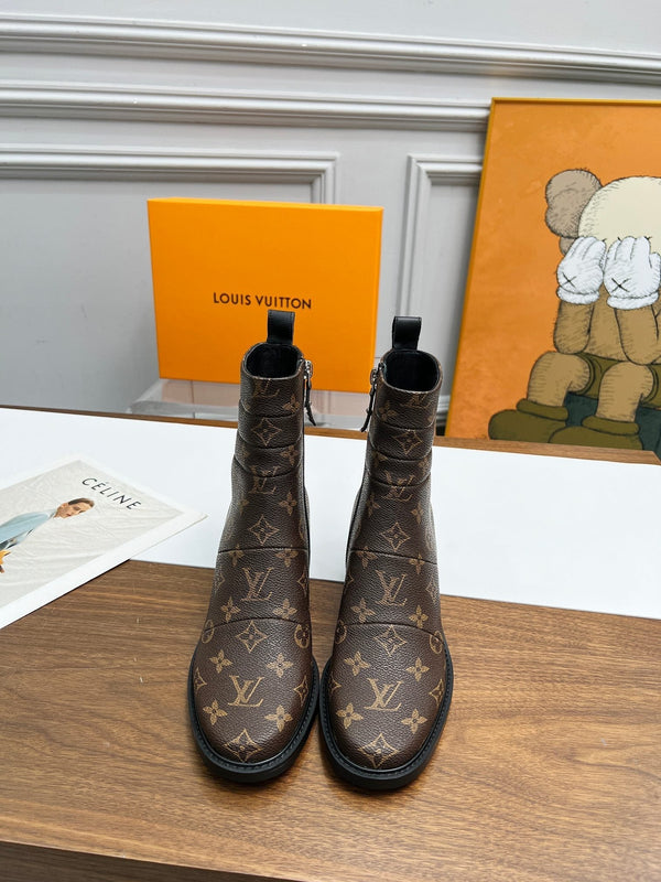 LV Jazz Boots Dark Brown Monogram Lambskin