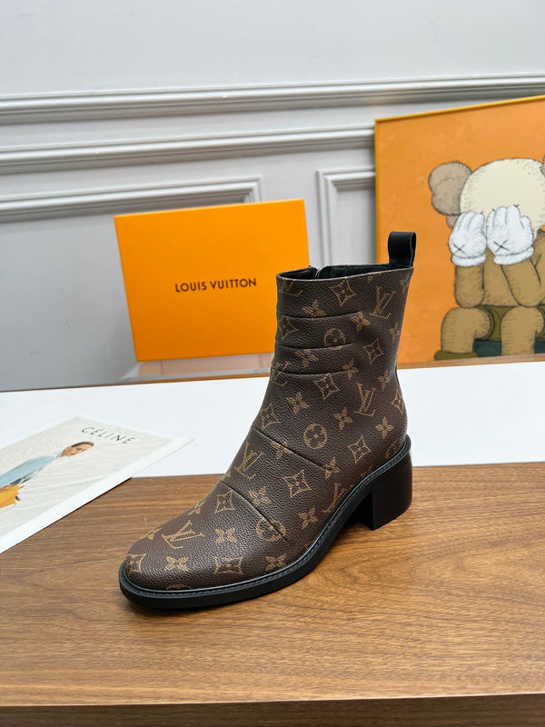 LV Jazz Boots Dark Brown Monogram Lambskin