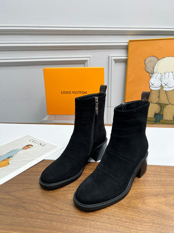 LV Jazz Boots Black Suede