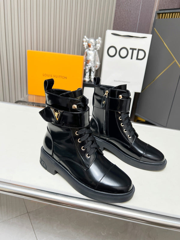LV Citizen Boots Glossy Black Cowhide