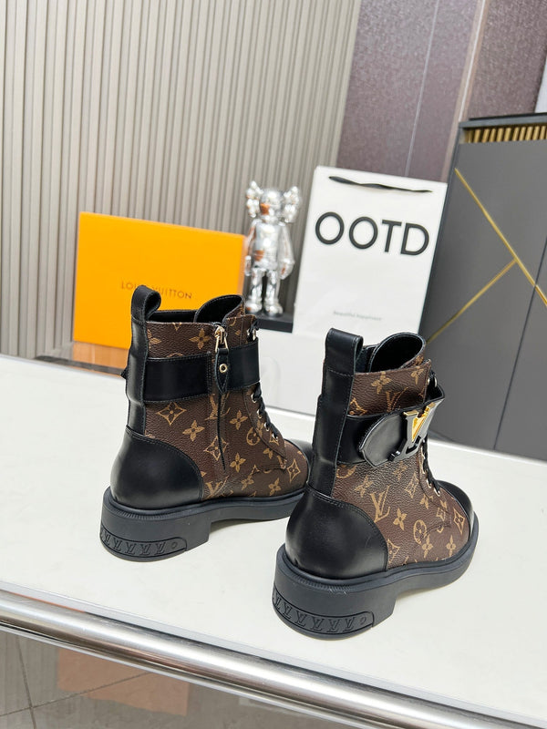 LV Citizen Boots Dark Brown Monogram Cowhide
