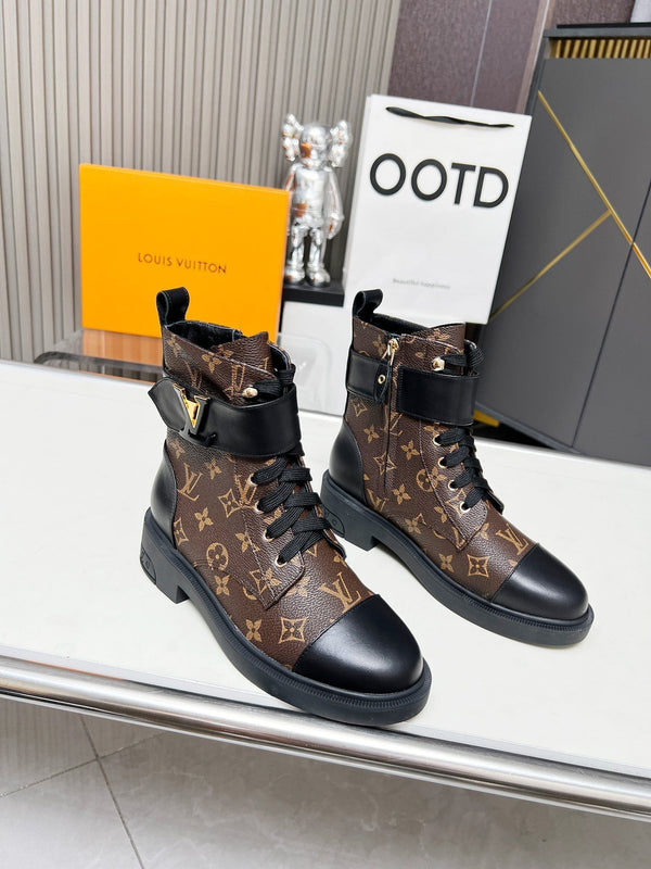 LV Citizen Boots Dark Brown Monogram Cowhide