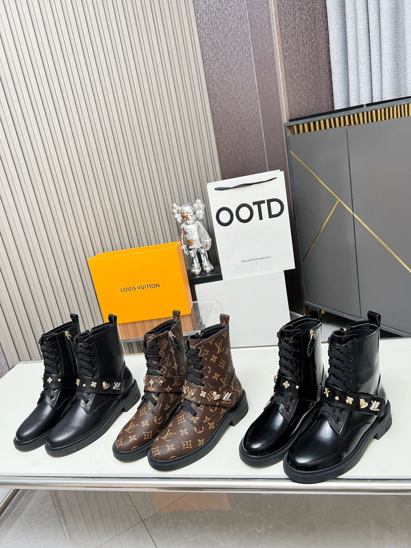 LV Citizen Boots Glossy Black Calfskin