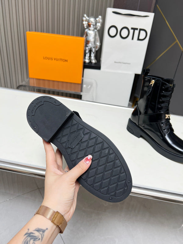 LV Citizen Boots Glossy Black Calfskin