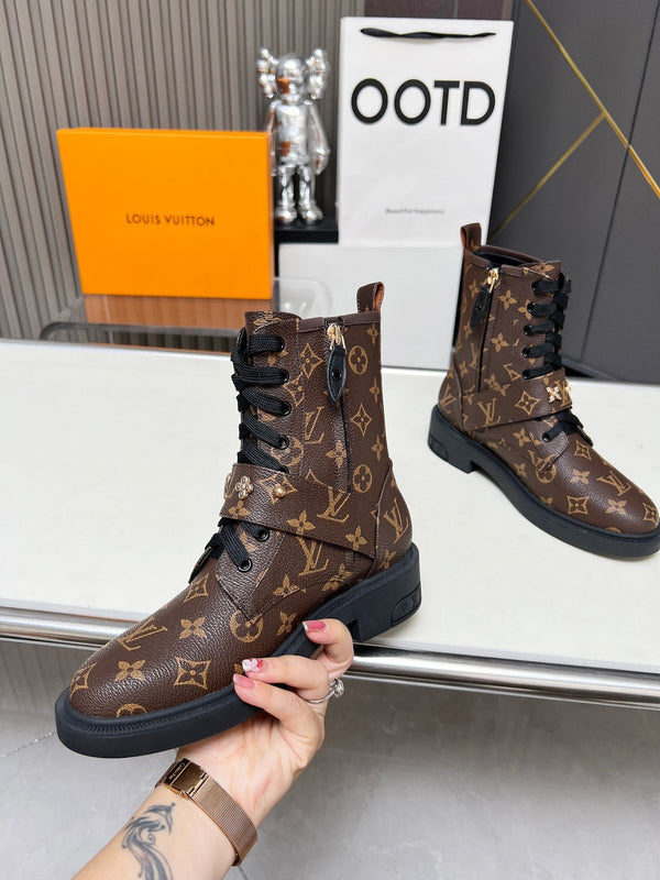 LV Citizen Boots Dark Brown Monogram Calfskin
