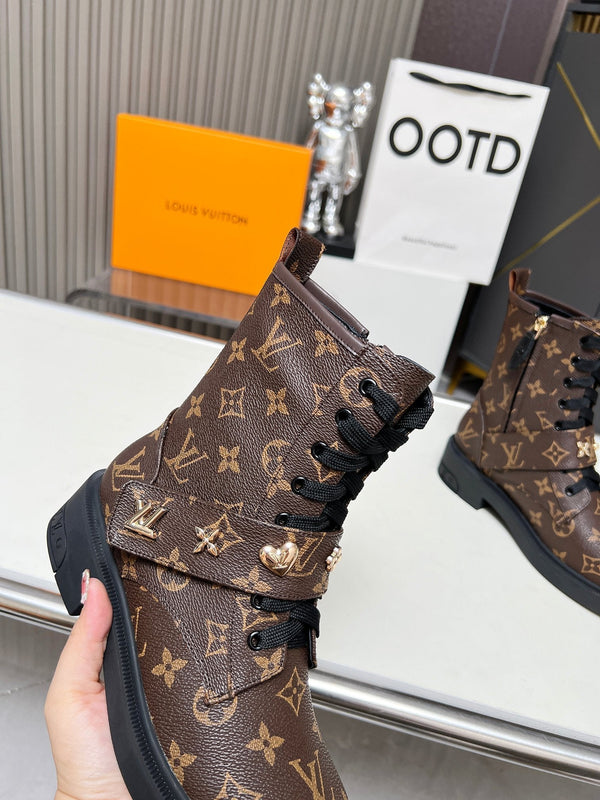 LV Citizen Boots Dark Brown Monogram Calfskin