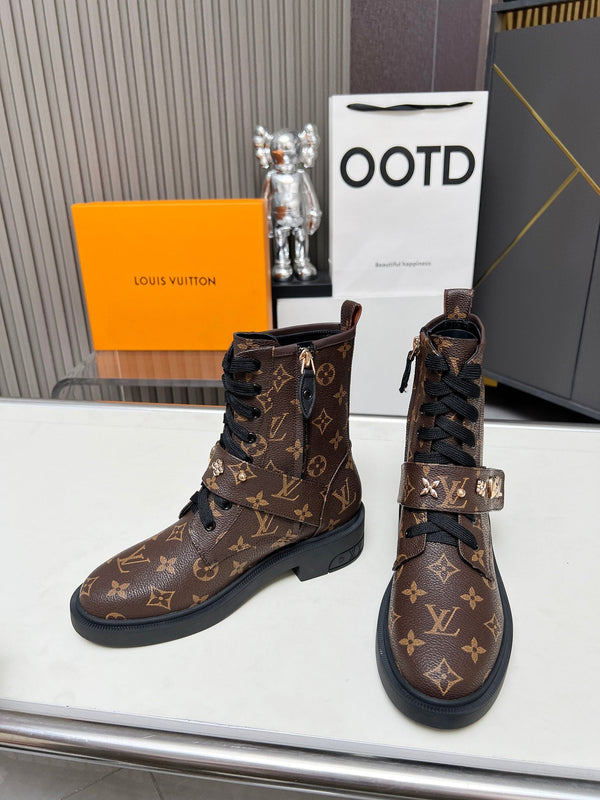 LV Citizen Boots Dark Brown Monogram Calfskin
