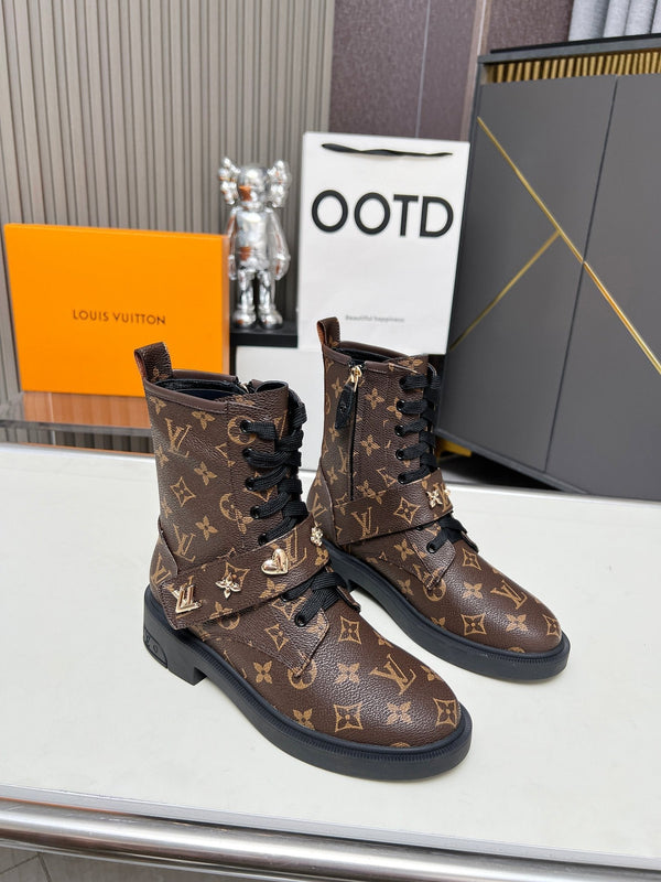 LV Citizen Boots Dark Brown Monogram Calfskin
