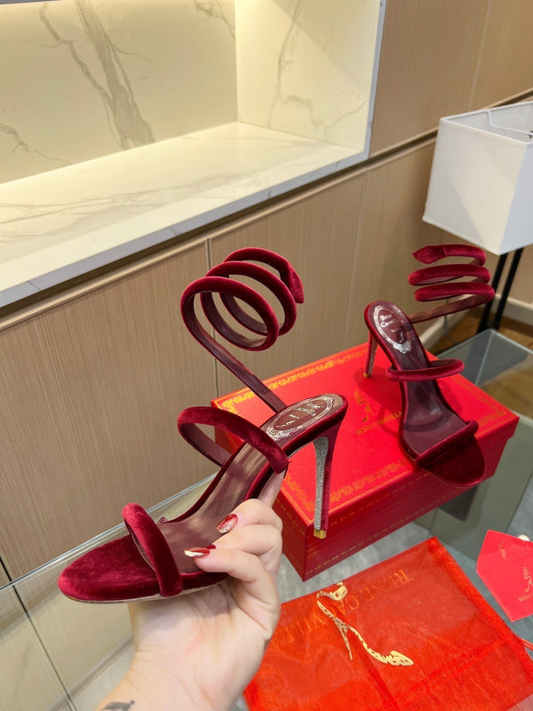 RC Sandals Red Original Velvet Sheepskin 341989