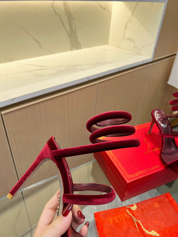 RC Sandals Red Original Velvet Sheepskin 341989