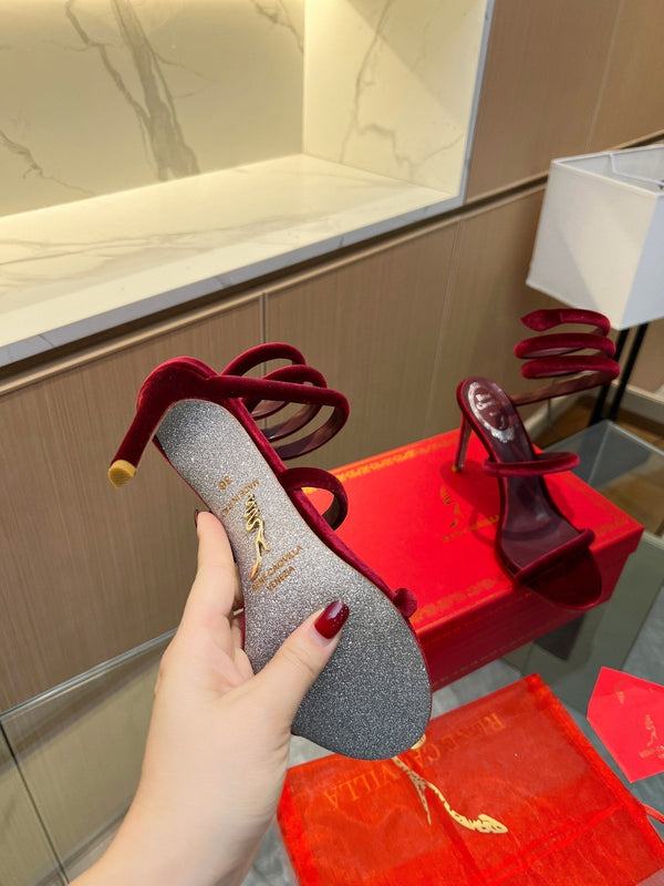 RC Sandals Red Original Velvet Sheepskin 341989