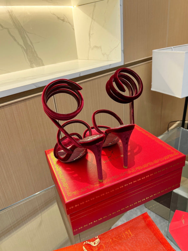 RC Sandals Red Original Velvet Sheepskin 341989