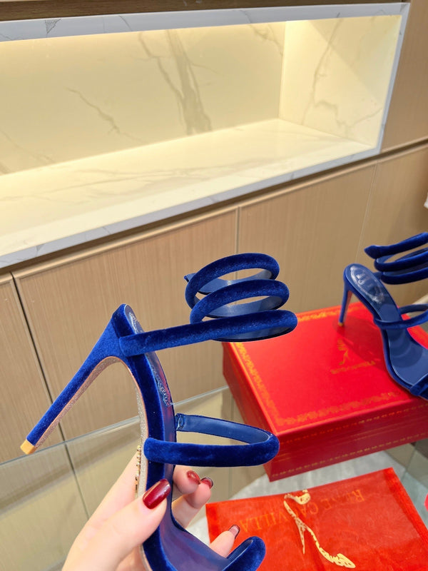 RC Sandals Navy Blue Original Velvet Sheepskin 341990