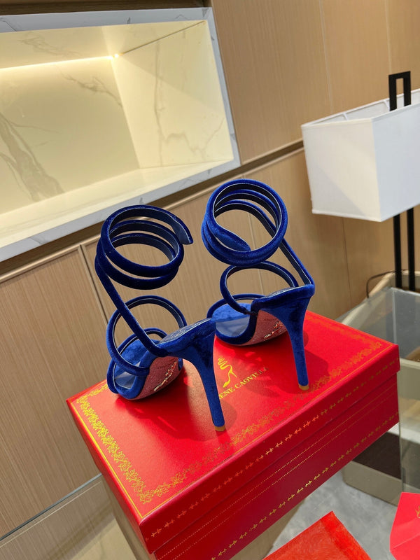 RC Sandals Navy Blue Original Velvet Sheepskin 341990