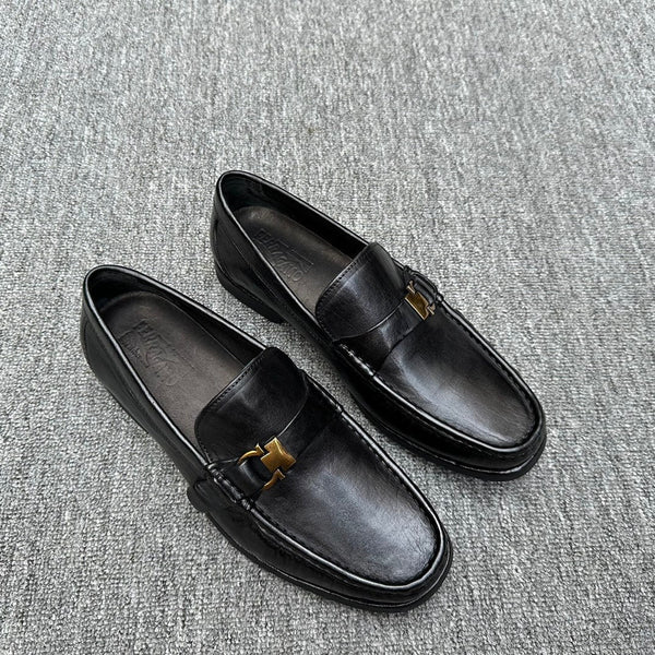 LV LOAFER IN BLACK CALFSKIN